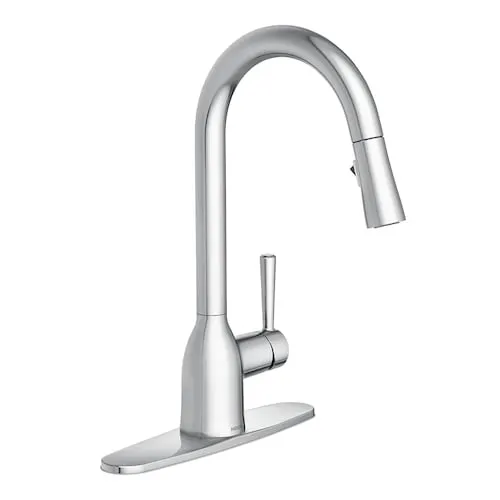 Adler Pull Down Kitchen Faucet/Tap in Chrome (Deckplate Included)