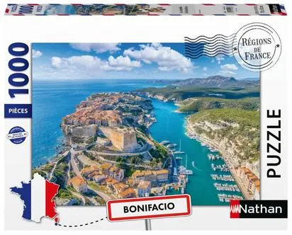 NATHAN PUZZLE 1000 PIECES - LA CITADELLE DE BONIFACIO -COLLECTION REGIONS DE FRANCE