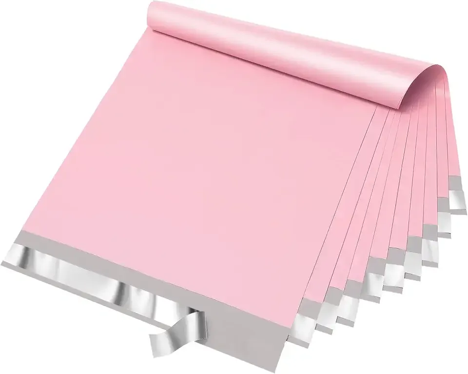 Fuxury Poly Mailers 14.5x19 Inch 50pc Shipping Bags for Small Business Pink | Mailing Envelopes for Clothing,Self Seal Shipping Envelopes Waterproof Poly bags Durable Packaging Bags
