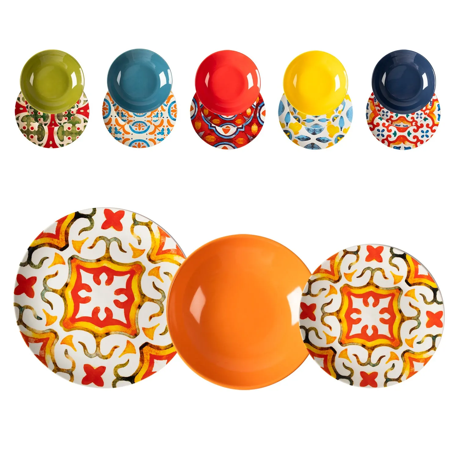 Servizio di piatti in Porcellana Linea Zahira 18 pezzi