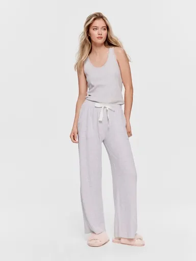 Light Grey Waffle Wide Leg Pj Pant