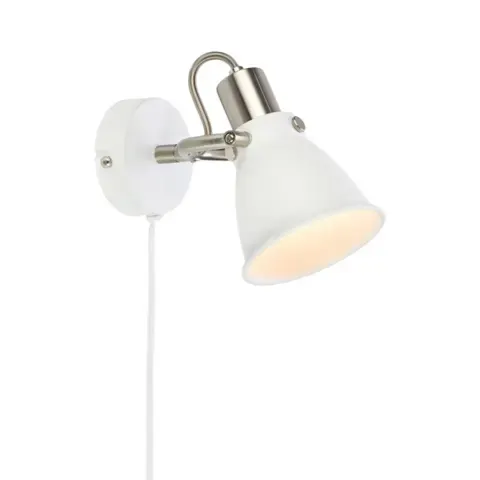Vegglampe alton 1l hvit