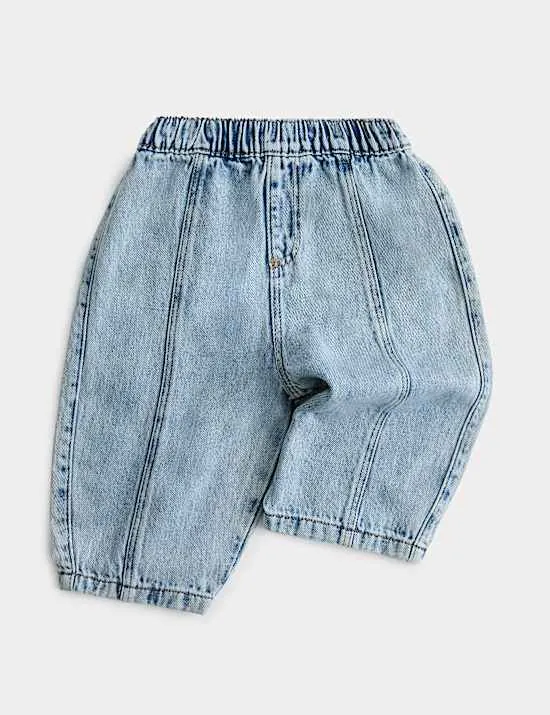 Barrel-Jeans aus reiner Baumwolle (0–5 J.)