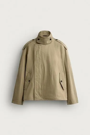 CROPPED TECHNICAL TRENCH COAT