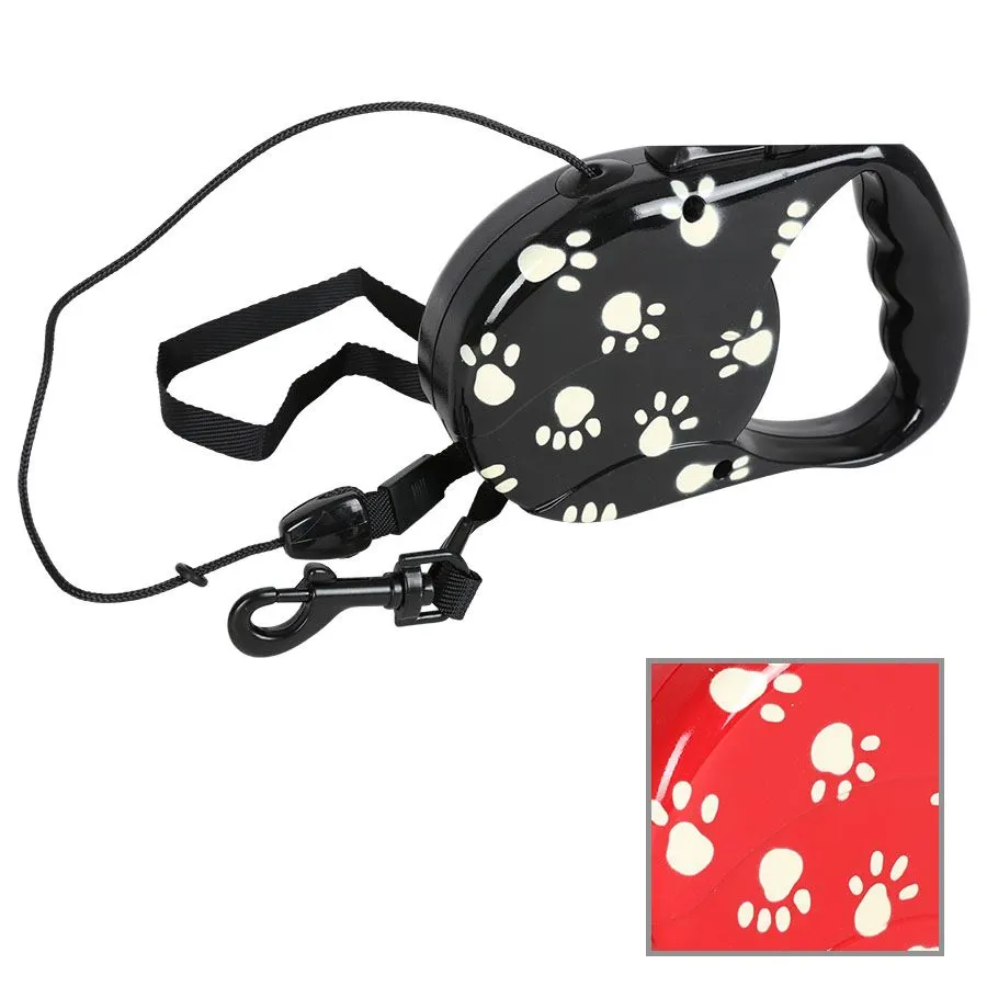 Hundeleine ausziehbar mit Pfotendesign ca. 4,5m
