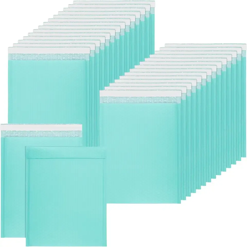 30PCS 10x12 Inch Bubble Mailers, Teal Padded Envelopes with Self Seal Adhesive Strip, E Commerce Shipping Bags for Makeup, Photo, Card