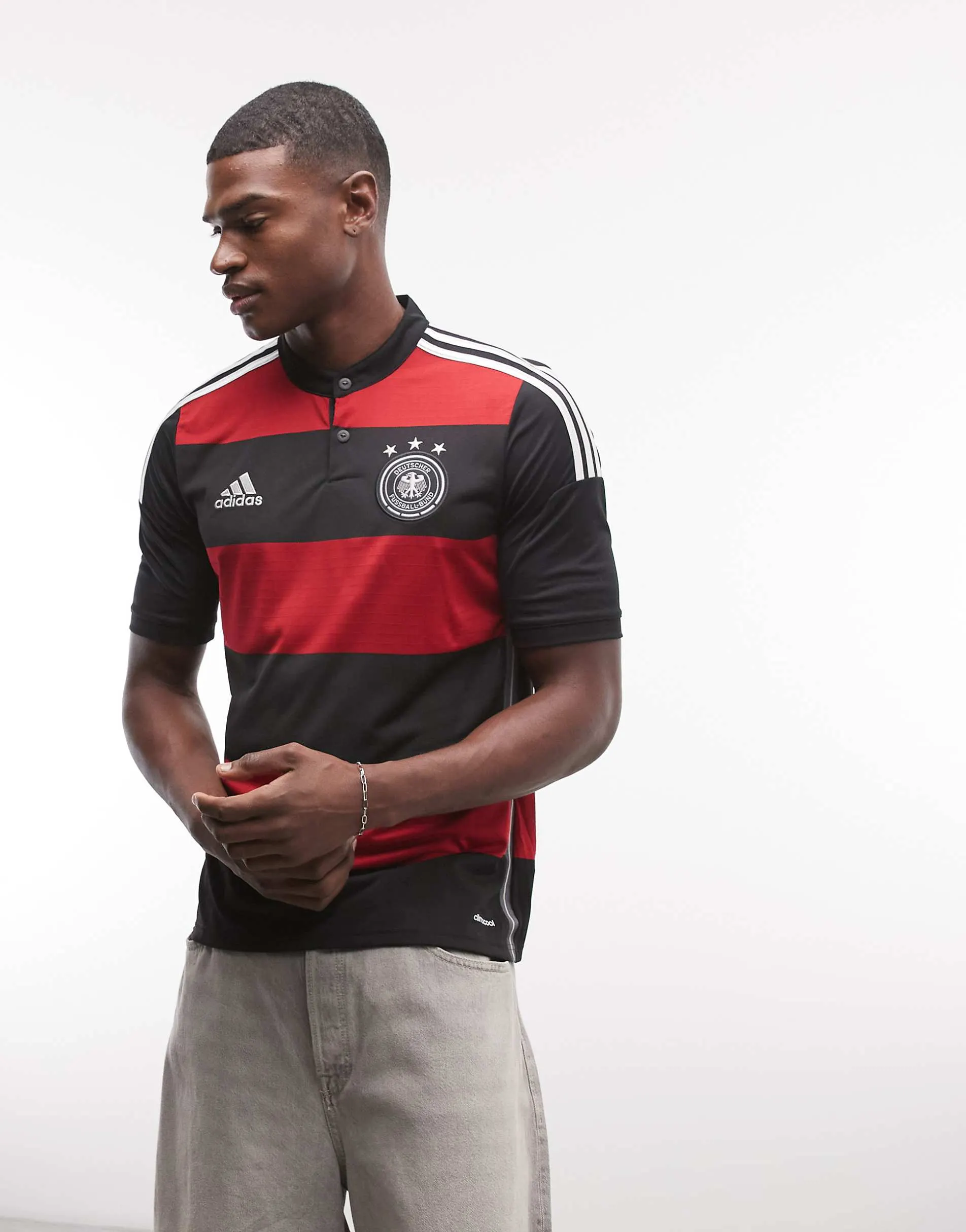 adidas Football Germany 14 bring back away shirt in black and red