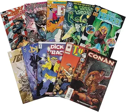 10 Assorted Comic Book Value Gift Collection- Amazing Selection of DC, Marvel & Indie Publishers- No Dupes or Inappropriate Content- Great Birthday Holiday Set for Superhero or Graphic Novel Fans