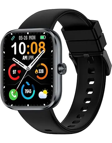 Smart Watch for Men Women with Bluetooth Calls, 1.83" HD Touchscreen Fitness Tracker, 110+ Sport Modes, Heart Rate/Sleep Monitor/Pedometer, IP68 Waterproof, Activity Tracker for Android iOS, Black