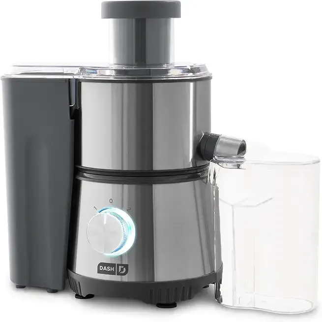 Centrifugal Juicer Machine, 350W 2-Speed Electric Juice Extractor for Fruits and Vegetables, Easy to Clean Compact Juicing Machine with 2-Inch Feed Chute, BPA Free - Cool Gray