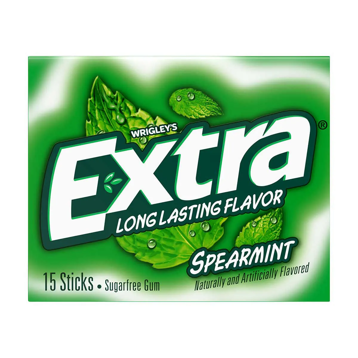 Extra Spearmint Sugar Free Chewing Gum, 15 pcs