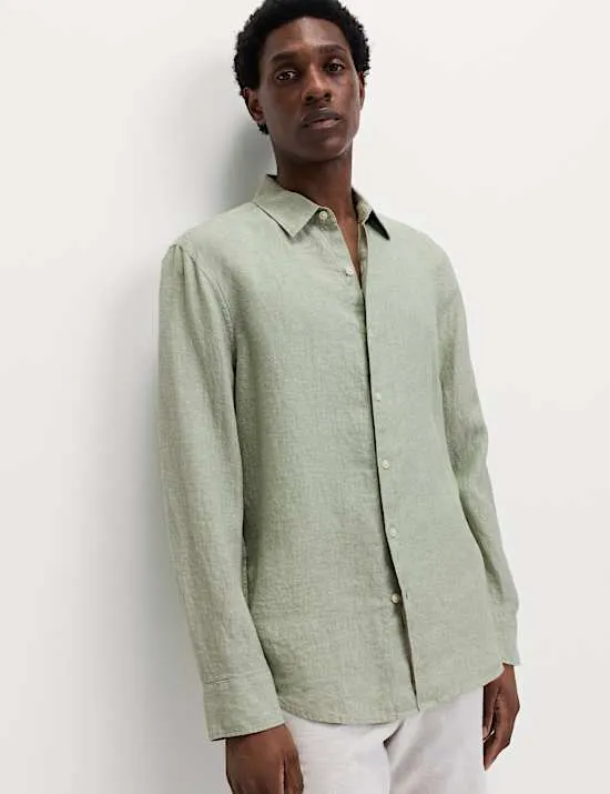 Regular Fit Pure Linen Shirt