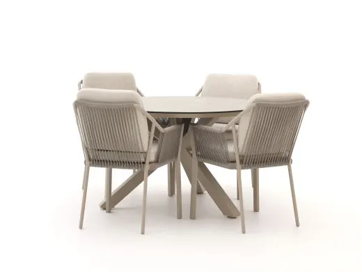 Tierra Outdoor Liv/Orbital ø 120cm dining tuinset 5-delig