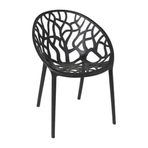 Stapelbare tuinstoel Palma - zwart - 78.5x58x59.5 cm