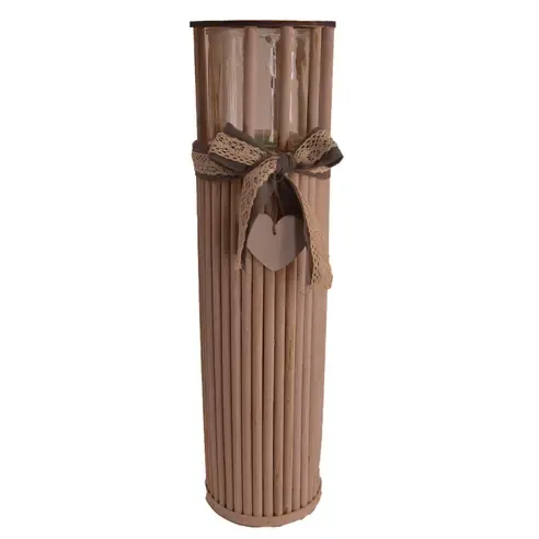 Windlicht - braun - 58 cm