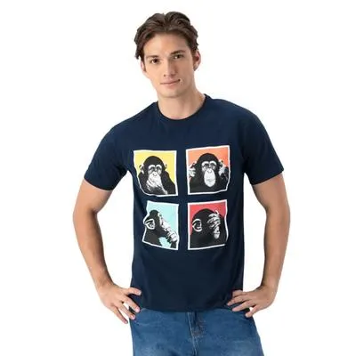 Playera Hummo Hombre Estampado Frontal Manga Corta