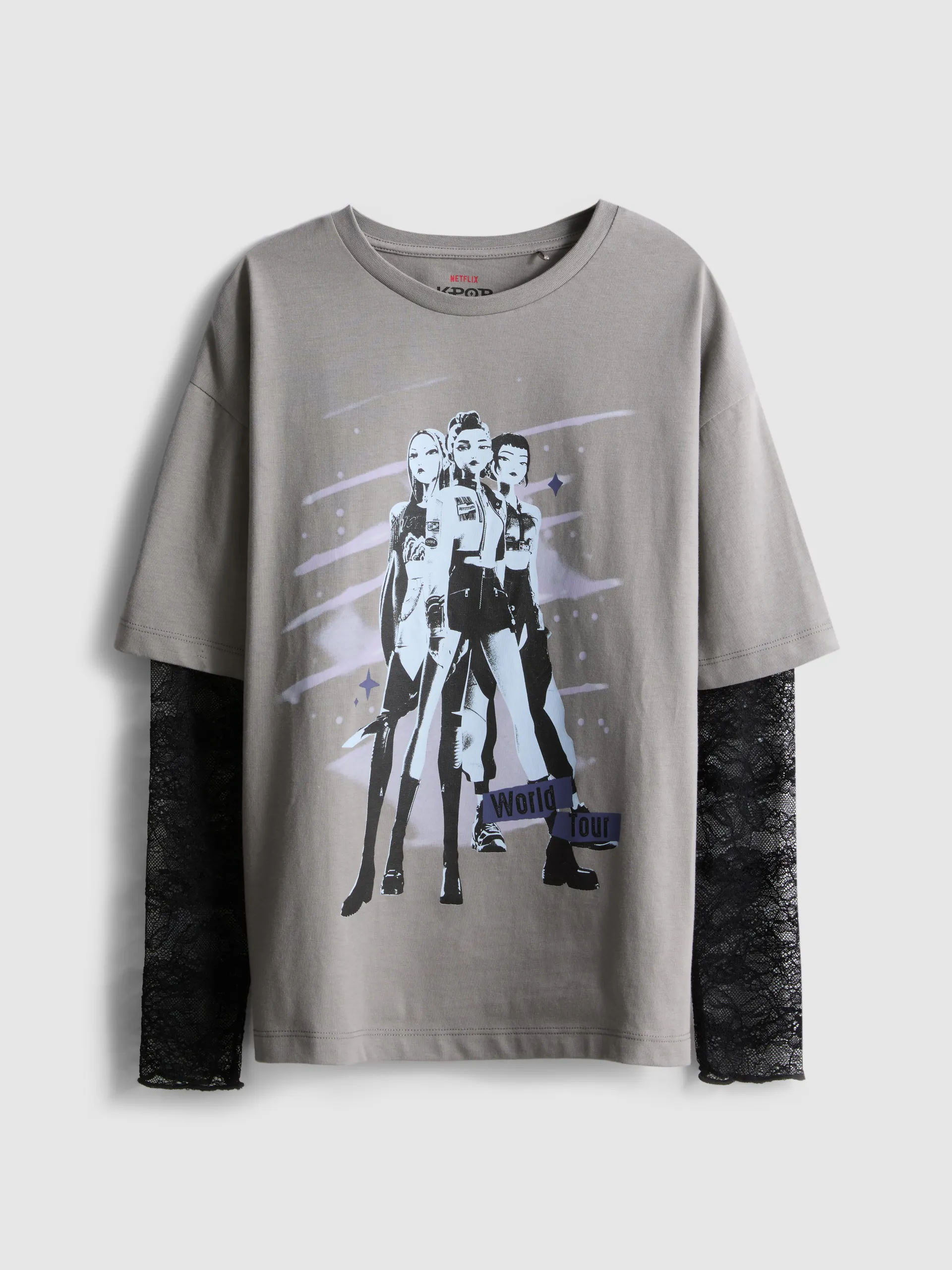 6-15 ans | T-shirt à manches longues en dentelle KPop Demon Hunters