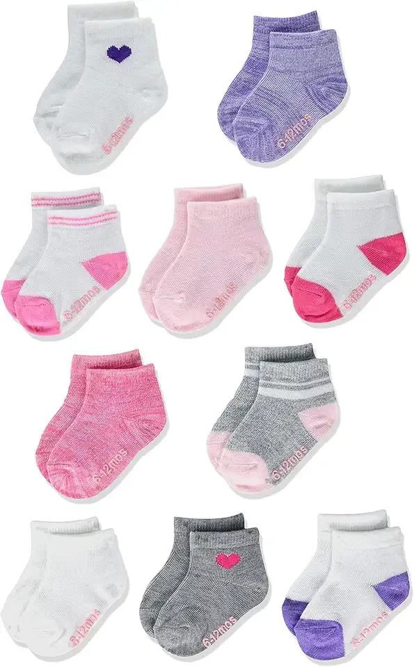 unisex-baby And Toddler Socks, Non-slip Grip Ankle Socks, Boys' and Girls', Multipacks