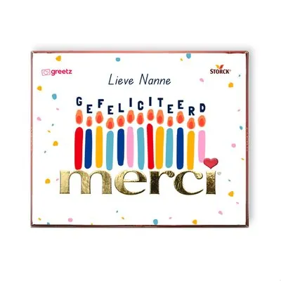 Merci | Gefeliciteerd met eigen naam | 250gr