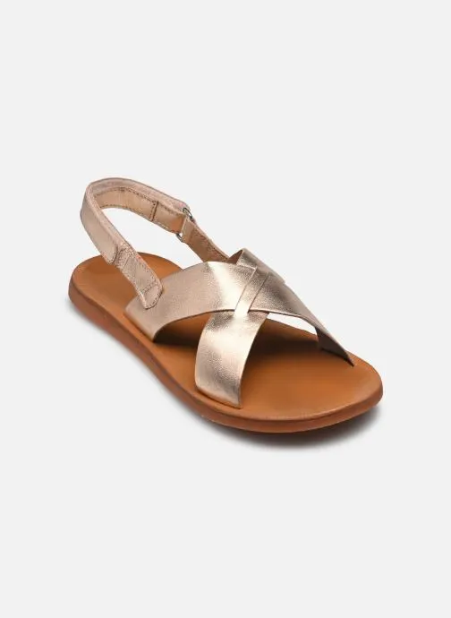 Sandalen PLAGETTE CROSS meisjes goud en brons