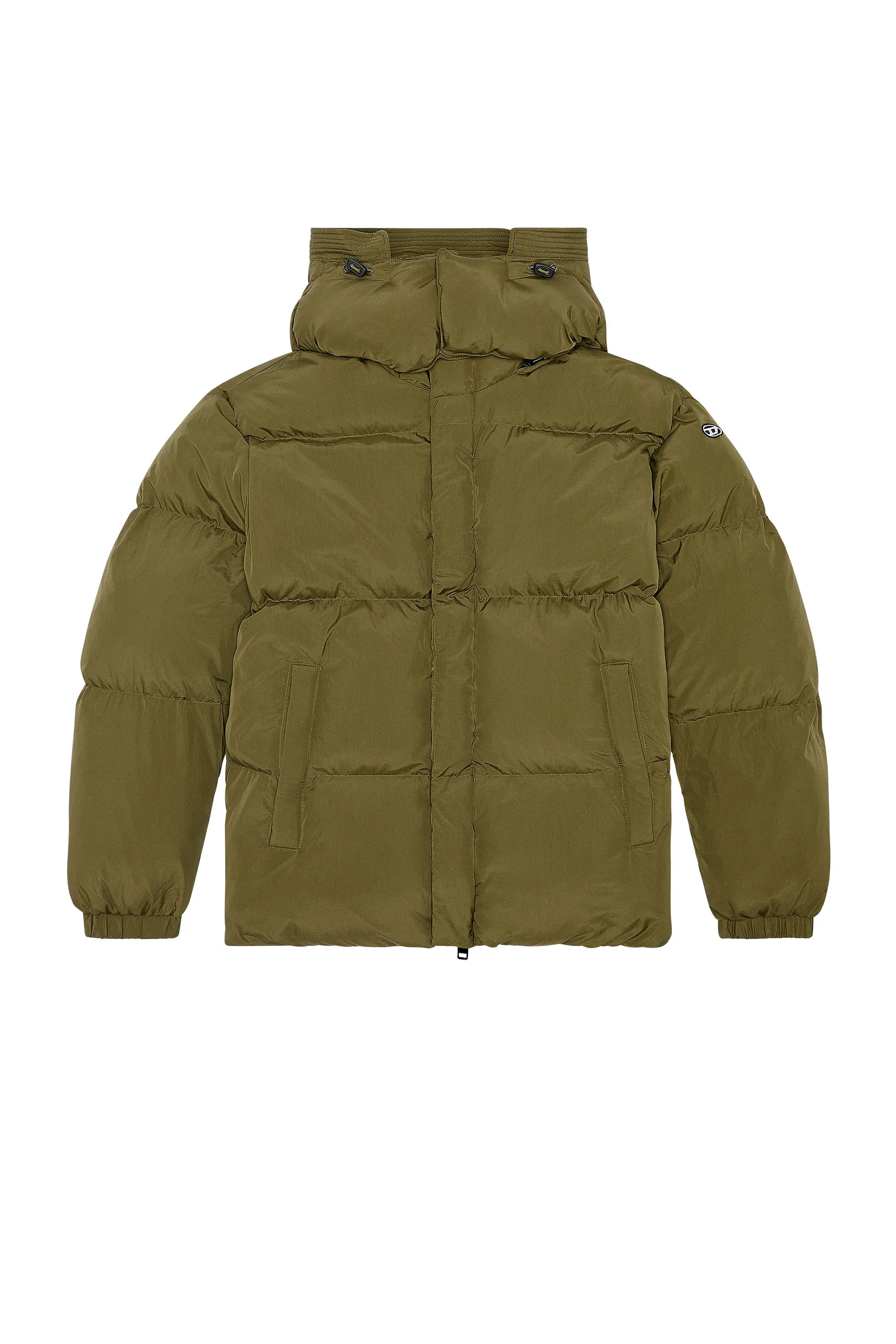 Down jacket in recycled nylon taslan