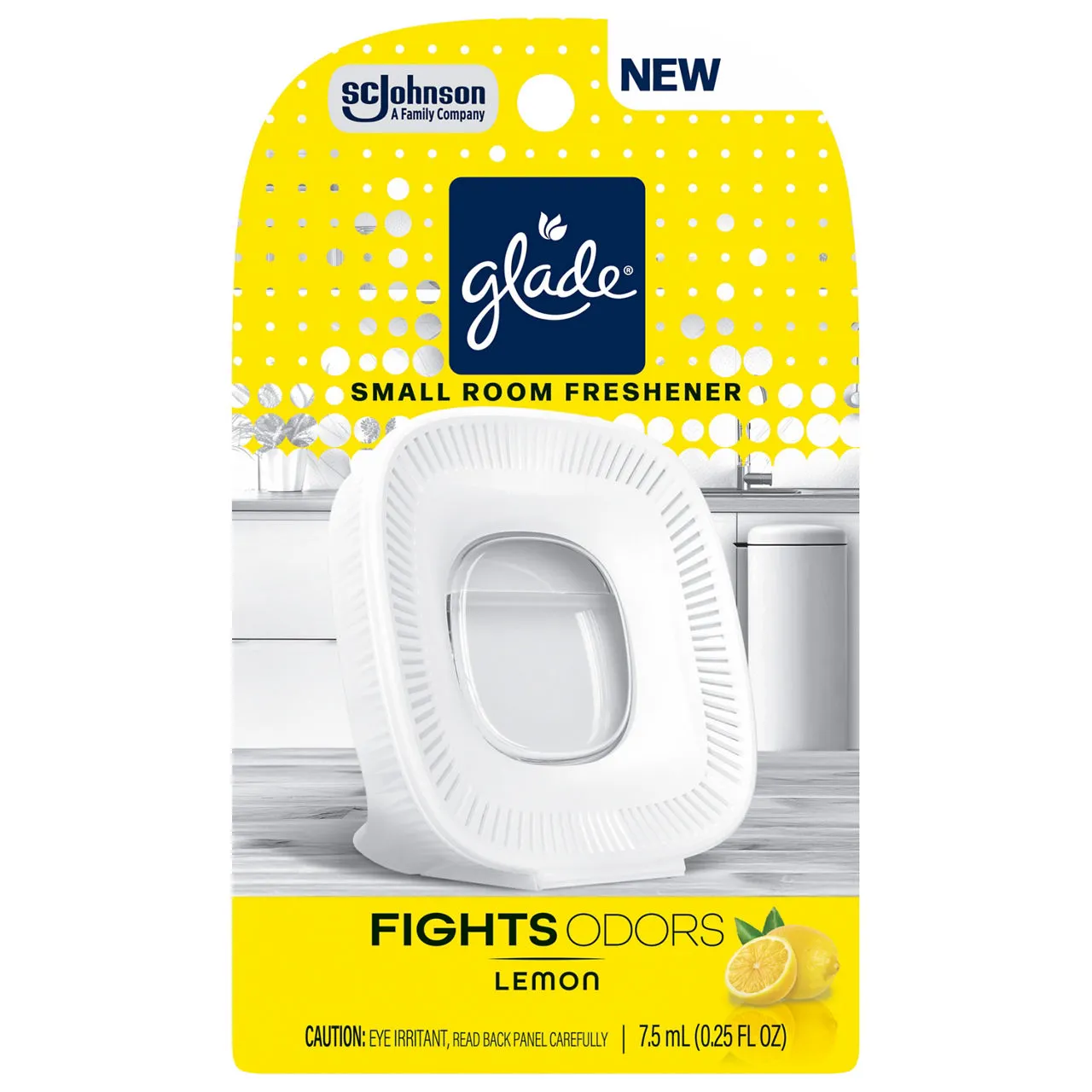 Glade® Small Room Freshener Starter Kit, Lemon, 1 Device + 1 Refill, 0.25 fl oz