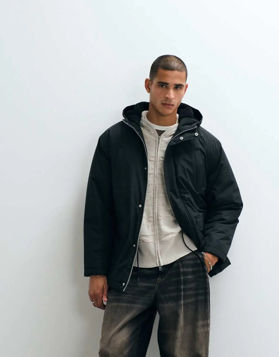 ASOS DESIGN parka in black