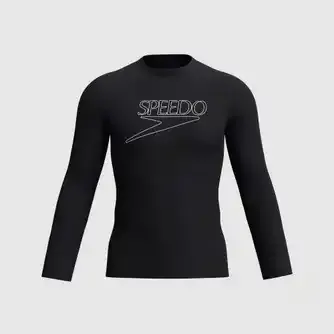 Speedo Mens Long Sleeve Classic Logo Rashguard