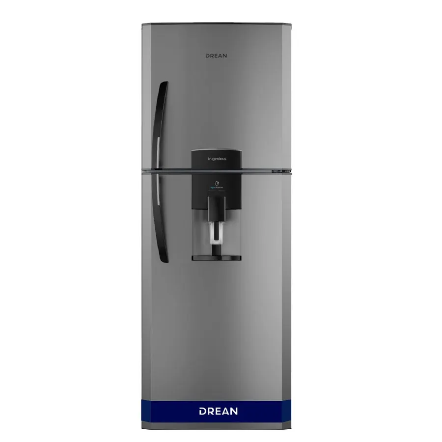 Heladera con Freezer Drean 392L HDR400F41E plateada con Dispenser