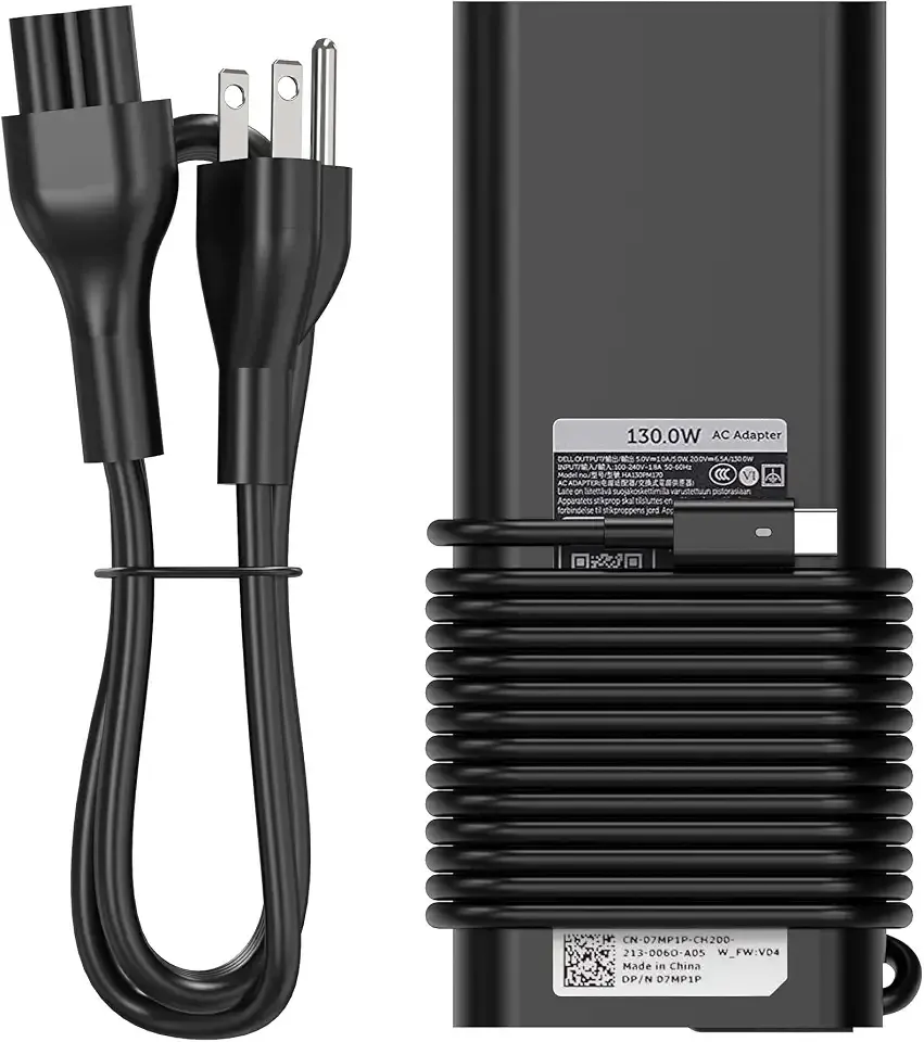 BULL-TECH 130W USB C Type C Laptop Charger Compatible with Dell Xps 17,Precision 5530 5550 2in1,XPS 15 9575 2in1,Latitude 7410 5420 7310 7210 9410 9510