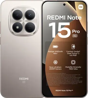 Xiaomi Redmi Note 15 Pro 5G 256GB titanium gold