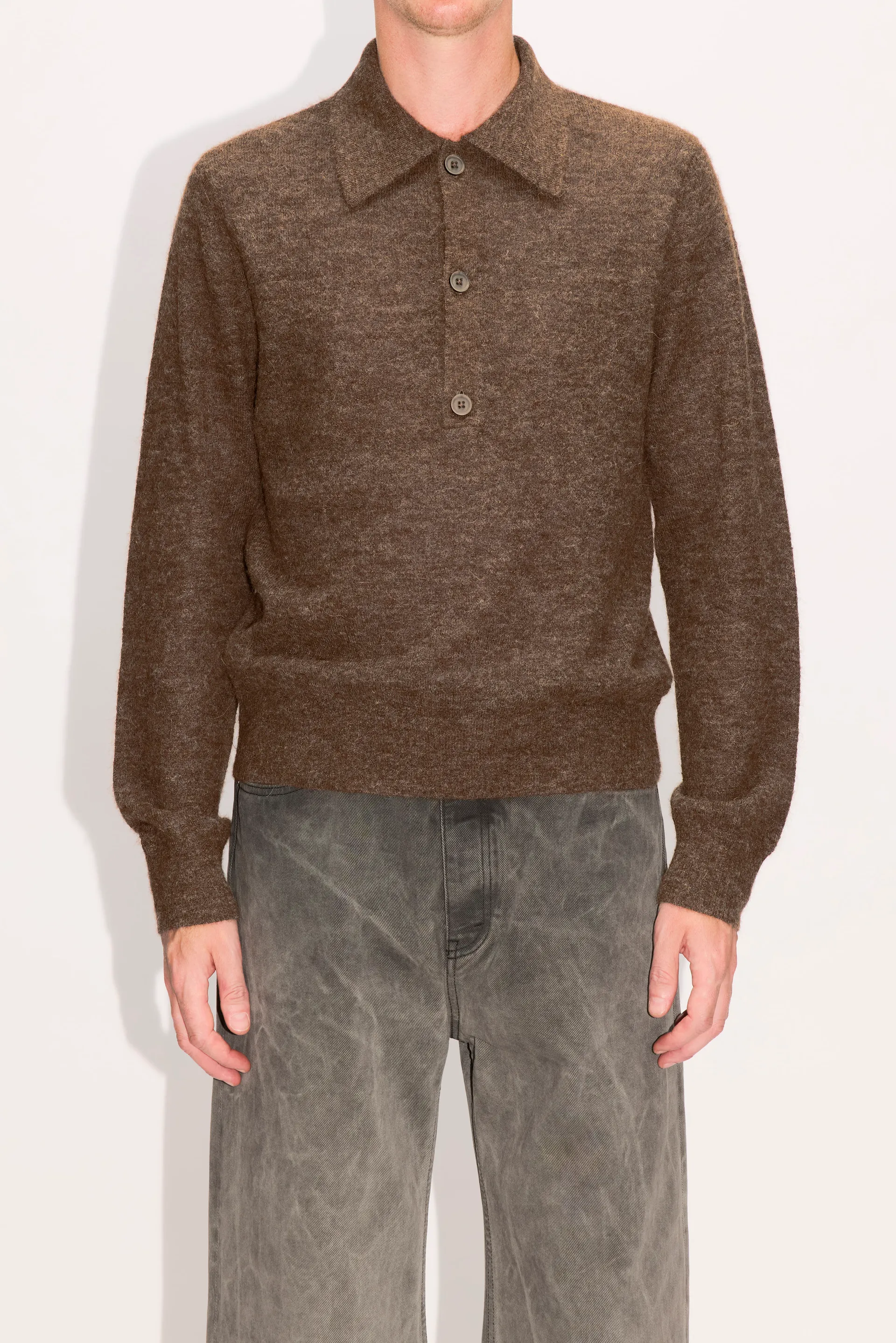 Slim-Fit Polo Sweater