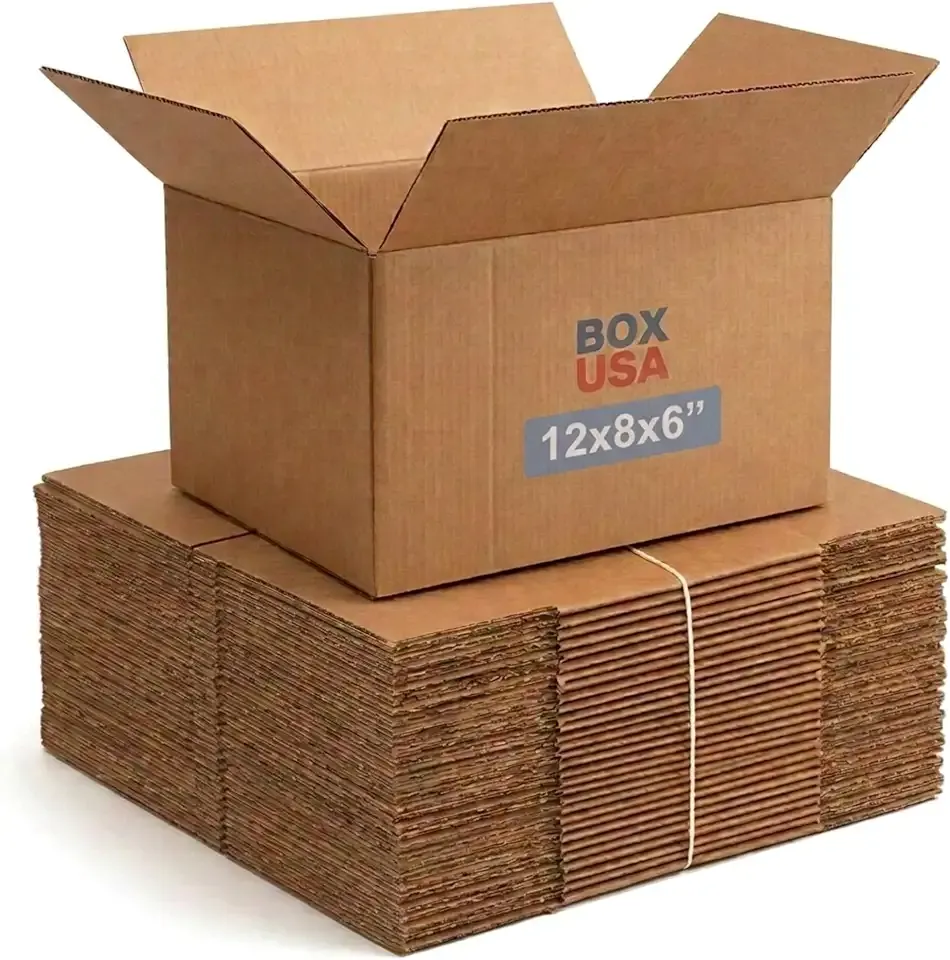 BOX USA Small Shipping Boxes 12"L x 8"W x 6"H (25-Pack) - Corrugated Cardboard Box for Moving, Mailing, Packing, Packaging and Storage