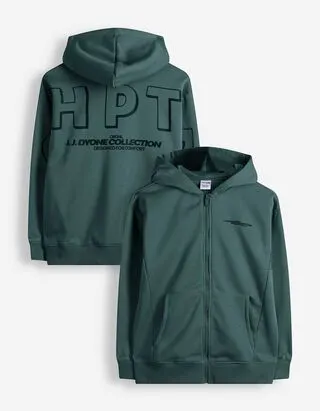Felpa aperta - Oversized Fit - Verde scuro