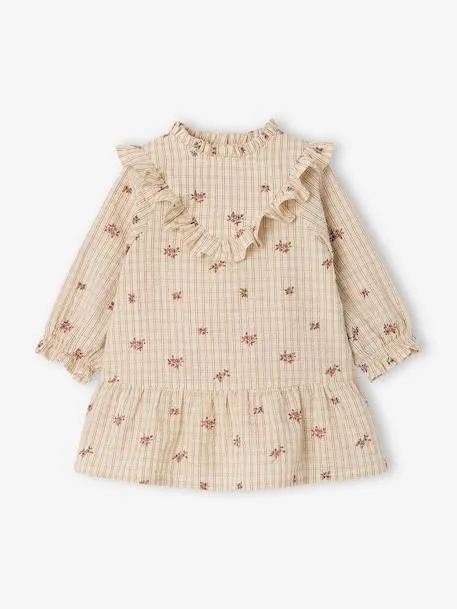 Robe bébé fille manches longues - écru