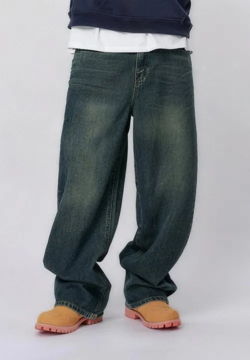 UNISEX - Baggy jeans - dark blue denim