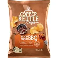 copper kettle chips woodfire bbq 40g