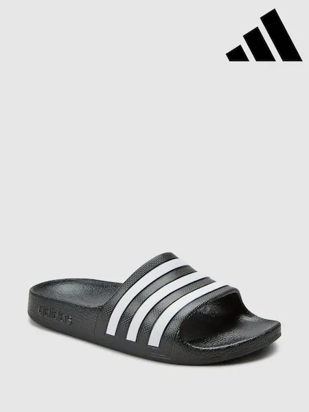 adidas Black Adilette Kids Swim Sandals