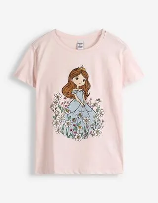 T-shirt - Stampa frontale - Rosa chiaro