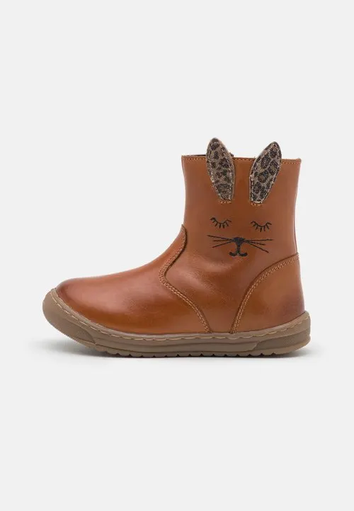 LEATHER - Støvletter - cognac