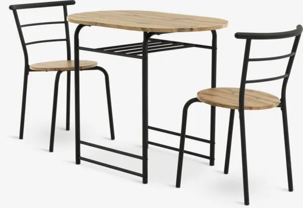 GADSTRUP GADSTRUP L92 + 2 GADSTRUP zwart/wild naturel eiken kleur