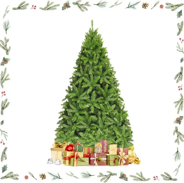 Árbol de Navidad Artificial, 1250Ramas de PVC Ignífugo, Apertura Automática, Decoración Navideña para el Hogar, Verde (180 CM)