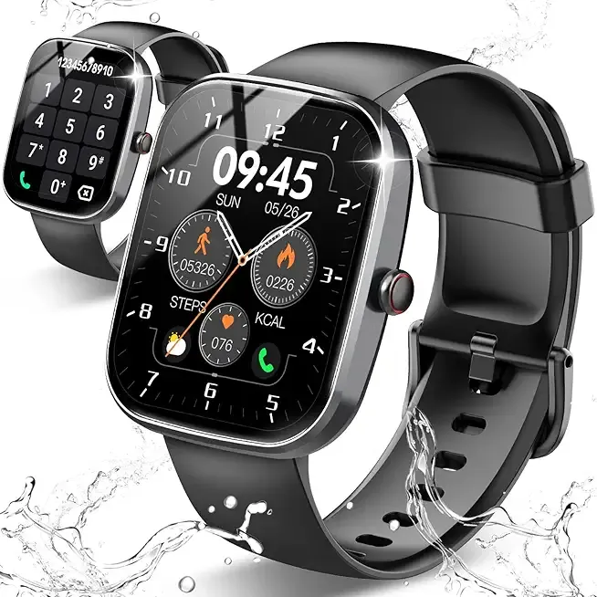Csasan Smart Watch for Men Women(Answer/Make Call), 1.91" HD Screen Smartwatch Heart Rate/Sleep/Steps Monitor, 100+ Sports Fitness Watch, IP68 Waterproof Activity Trackers for Android iOS Black