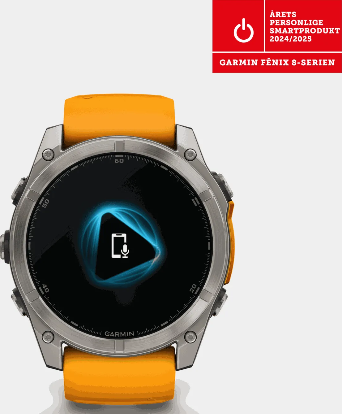 fenix 8 – 51mm, AMOLED, Sapphire, Titanium, smartklokke - Oransje