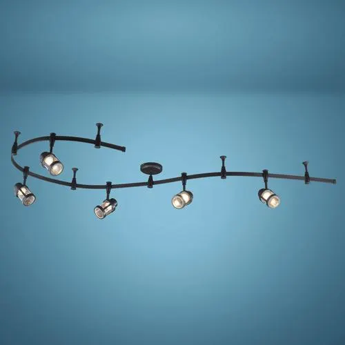 Patriot Lighting® Delon Dark Bronze 5-Light LED Flexible Track Light Set