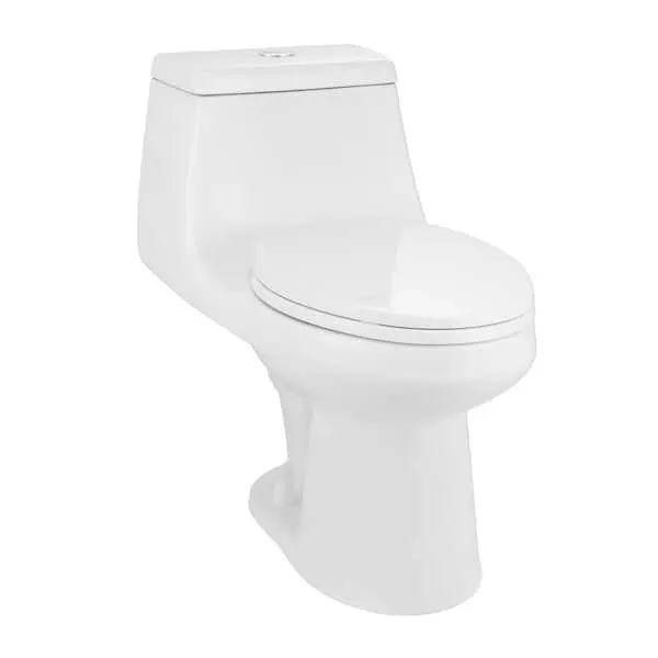 Glacier Bay McClure 12 in. Rough in 1-Piece 1.0 GPF/1.28 GPF Dual Flush Elongated Toilet in White, Seat Included