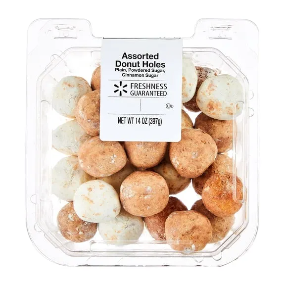 Freshness Guaranteed Assorted Plain, Powdered Sugar, and Cinnamon Sugar Donut Holes, 14 oz, 28 Count $3.34 23.9 ¢/oz