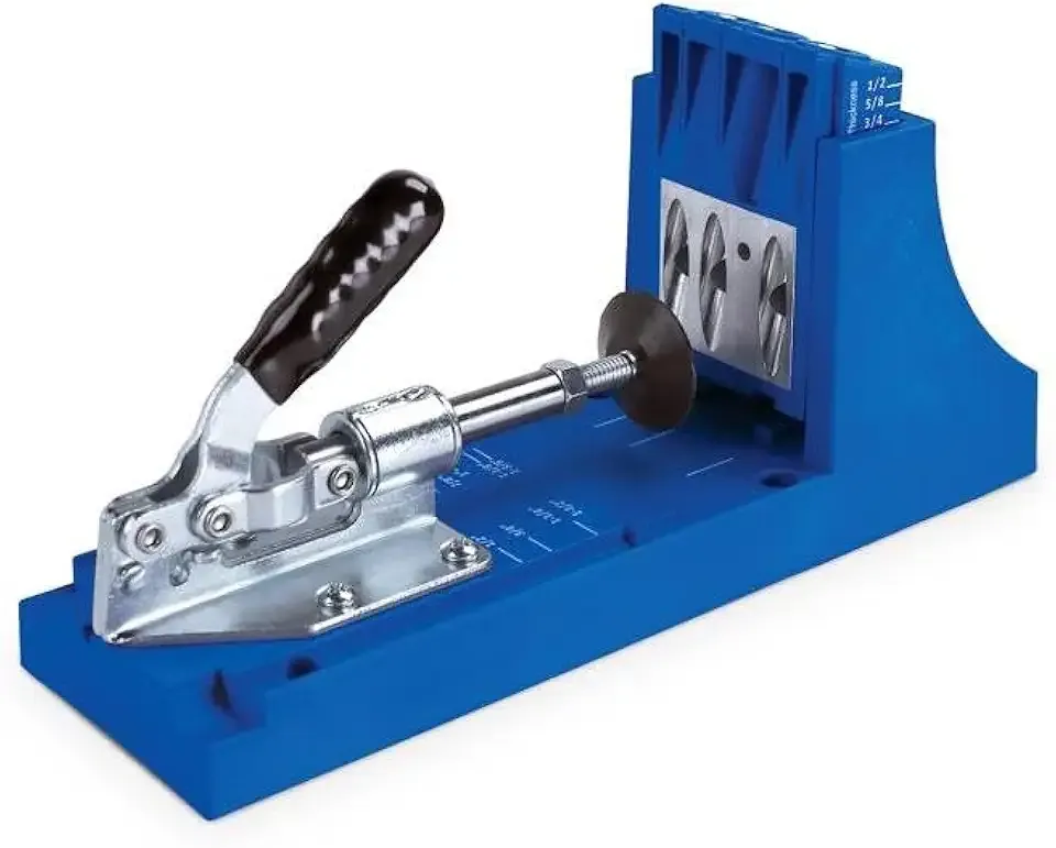 Kreg K4 Pocket Hole Jig - Adjustable, Versatile Jig for Strong Joints - Create Perfect, Rock-Solid Joints - Easily Adjustable Drill Guides - For Materials 1/2" to 1 1/2" Thick