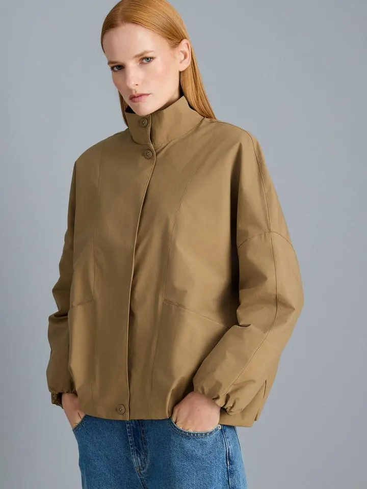Veste décontractée à col cheminée