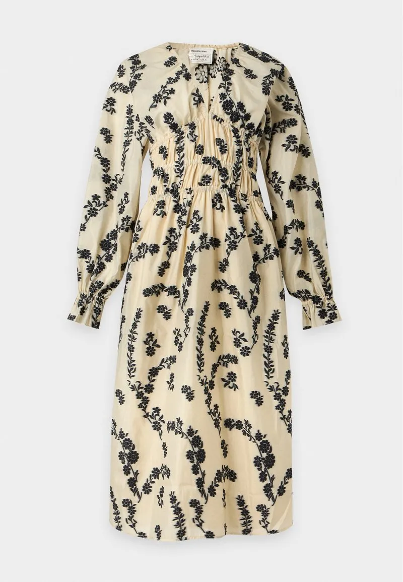 NAT DRESS - Kjole - ecru/black